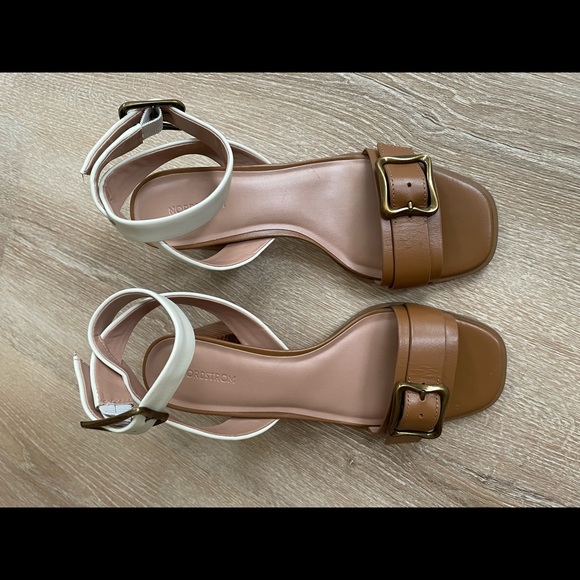 Nordstrom Leather Lancaster Ankle-Strap Heeled Sandal 7 - Picture 2 of 12